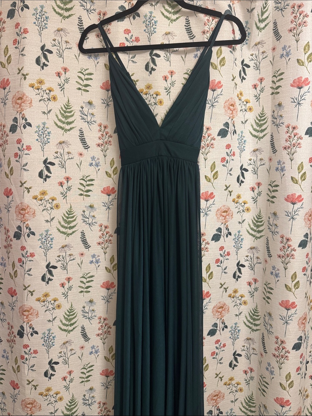 le chateau Teal Empire-Waist V-Neck Maxi Dress - Picture 2 of 2